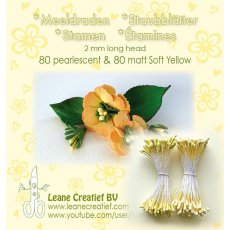26.6593 Pręciki do kwiatków - soft yellow - jasnożółty (matowe 80szt + perłowe 80szt)