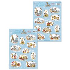 50.7934 Arkusz  A4 -Decoration sheets Little Bunnies, Home Made obrazki zajączki