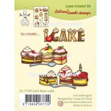 55.7729 Stemple akrylowe Leane Creatief - Let's have cake - tort, babeczki