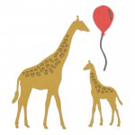 662513 Wykrojnik Sizzix Thinlits-Giraffes-żyrafy