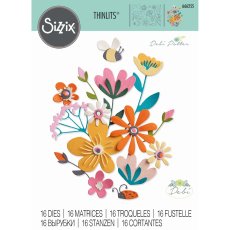 666255  Wykrojnik  Thinlits Die Set Fabulous Bold Florals 16pcs - kwiaty