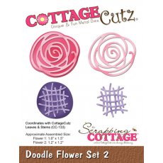 CC-131 Wykrojniki CottageCutz - Doodle Flowers set 2