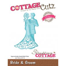 CCE-128 Wykrojnik młoda para-CottageCutz Bride & Groom (Elites)
