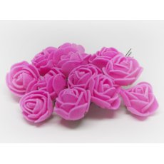 CKF-S-010 Różyczki piankowe Dark Pink 2cm/12pcs - ciemny róż
