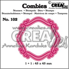 CLCB102 Wykrojnik i stempel  Crealies • Combies die & stamp set no.102 FrameB