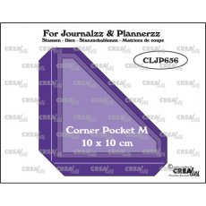 CLJP656 Wykrojnik Crealies • For Journalzz & Plannerzz dies Corner pocket M + 2x layer up