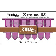 CLXTRA63 Wykrojnik Crealies • Xtra Banners 2x - banerki
