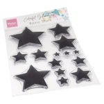CS1148 Stemple silikonowe  - Colourful silhouettes - Basic Stars - gwiazdy