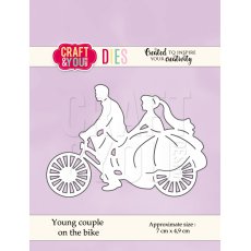CW053 Wykrojnik /Die-Young couple-młoda para na rowerze Craft&You Design
