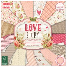 FEPAD113 Zestaw papierów 30,5x30,5 cm -First Edition Love Story