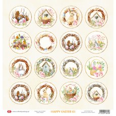 CP-HE01 Papier jednostronny-elementy-Craft&You Design 30,5x30,5 Happy Easter 01