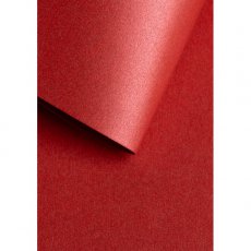 PERLA250A4CZE Papier jednokolorowy perłowy dwustronny A4 , 20szt - czerwony
