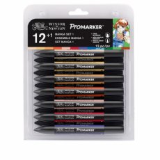 PROM12-004 Zestaw promarkerów - Winsor&Newton - Manga Set 1 - 12szt+blender