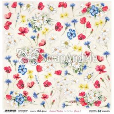 SM-12 Summer Meadow Flowers 1 - Arkusz Do Wycinania - ScrapAndMe