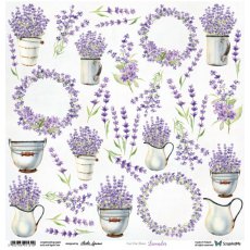 SP-14  Arkusz Do Wycinania - Lavender Flowers 30,5x30,5cm ScrapAndMe