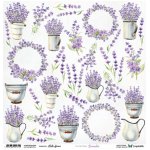 SP-14  Arkusz Do Wycinania - Lavender Flowers 30,5x30,5cm ScrapAndMe