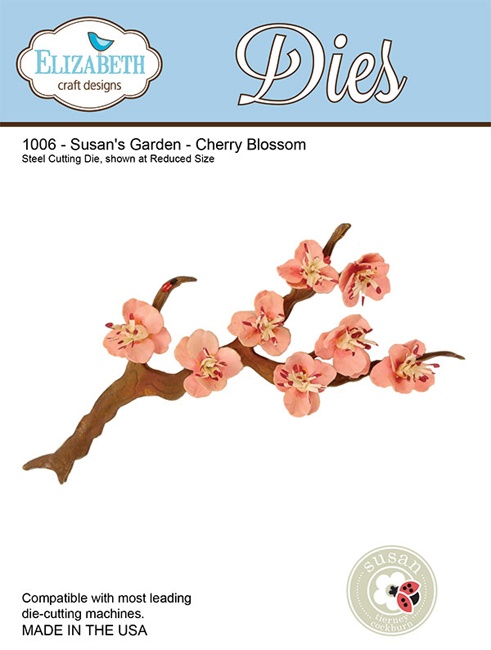  1006 Wykrojniki Elizabeth Craft Designs -  Susan's Garden - Cherry Blossom