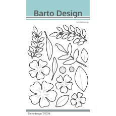 135036  Wykrojnik Barto Design "Flower & Leaves"