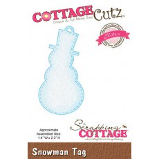CCE-205 Wykrojnik bałwanek-tag-CottageCutz Snowman Tag (Elites)