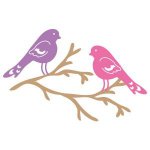 CO723904 Wykrojnik ptaszki -Merry Little Christmas Collection Birds & Branch