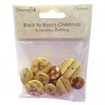 DCXWB002 Guziki drewniane- Back to Basics Christmas Modern 2014