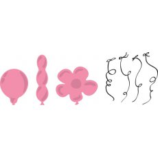 COL1378 Wykrojniki Colectables Marianne Design + stemple- balony 