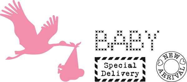 COL1381 Wykrojnik + stemple Marianne Design Collectable - Bocian