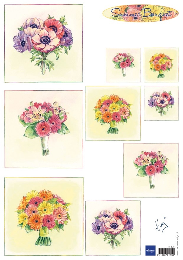 IT575 Obrazki A4 letnie bukiety - Bouquet Summer