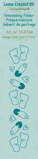 35.0744 Folder do embossingu border Baby feet
