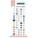 PL4501 Naklejki epoksydowe Blue &Grey