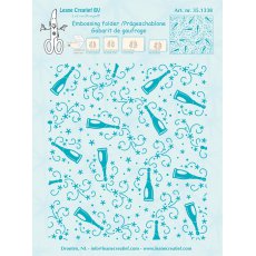 35.1338 Foldery do embossingu Leane Creatief Background Champagne bottles