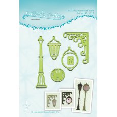 45.1215 Wykrojniki Leane Creatief Clock & Lantern- Zegar i latarenka