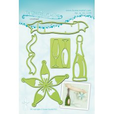 45.1239 Wykrojniki Leane Creatief Celebrate/Champagne- Szampan