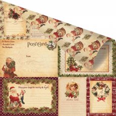 PM990527 Papier dwustronny 30,5x30,5cm- A Victorian Christmas - Le Jour de Noel