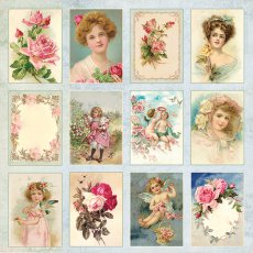 CP-RG07 Papier jednostr.-elementy-30,5x30,5 Rose Garden 07