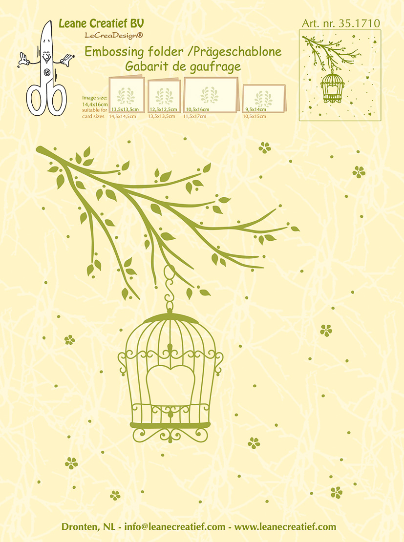 35.1710 Foldery do embossingu Leane Creatief- klatka dla ptaszków