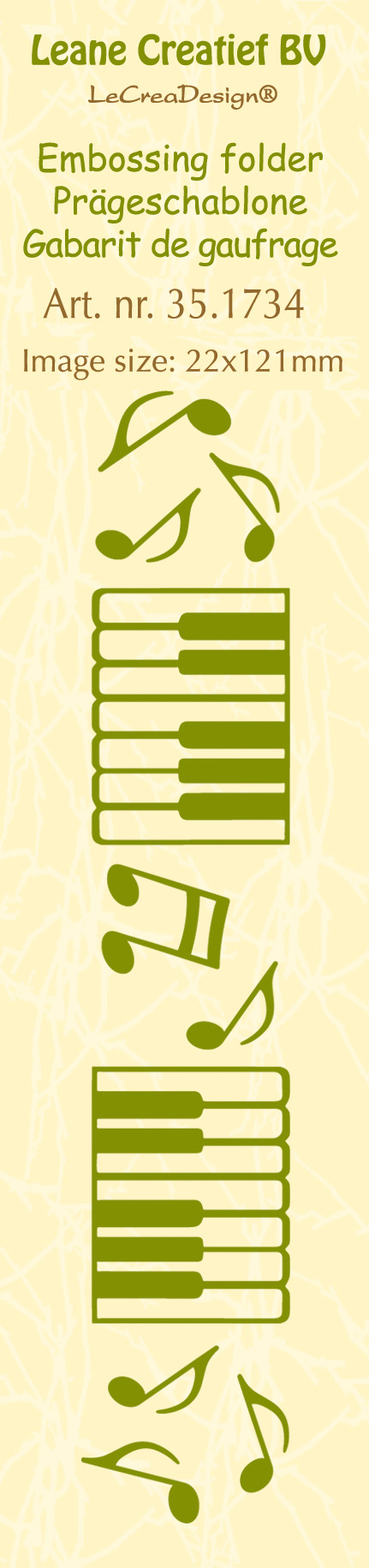 35.1734 Folder do embossingu Leane Creatief Border -muzyka