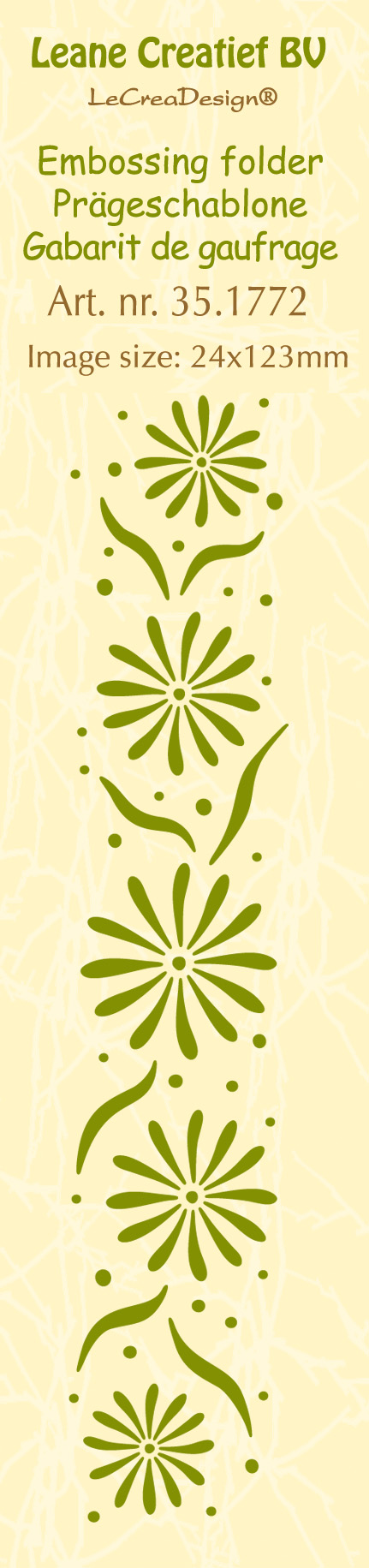 35.1772 Folder do embossingu Leane Creatief Border -kwiatki