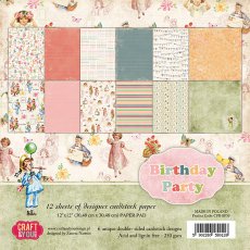 CPB-BP30 Bloczek 30,5x30,5Craft&You Design- Birthday Party