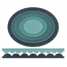 661188 Wykrojnik Sizzix Thinlits Die- Stitched Ovals