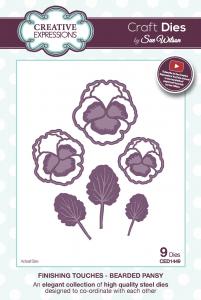 CED1449 Wykrojniki Finishing Touches Collection Bearded Pansy Die