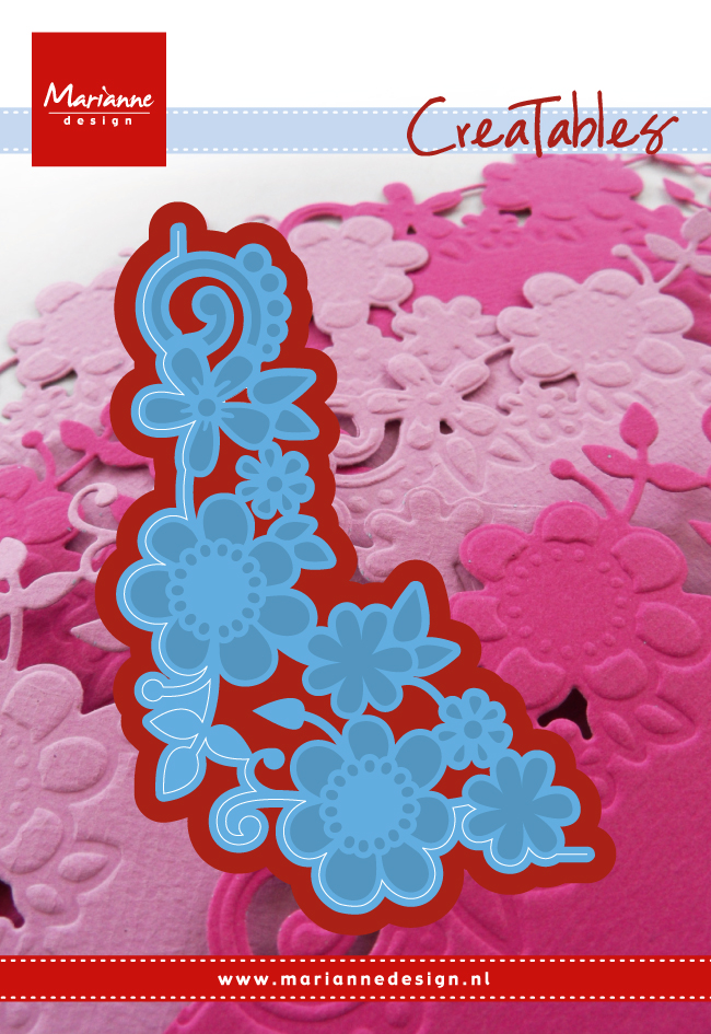 LR0428 Wykrojnik Marianne Design - kwiatowy narożnik