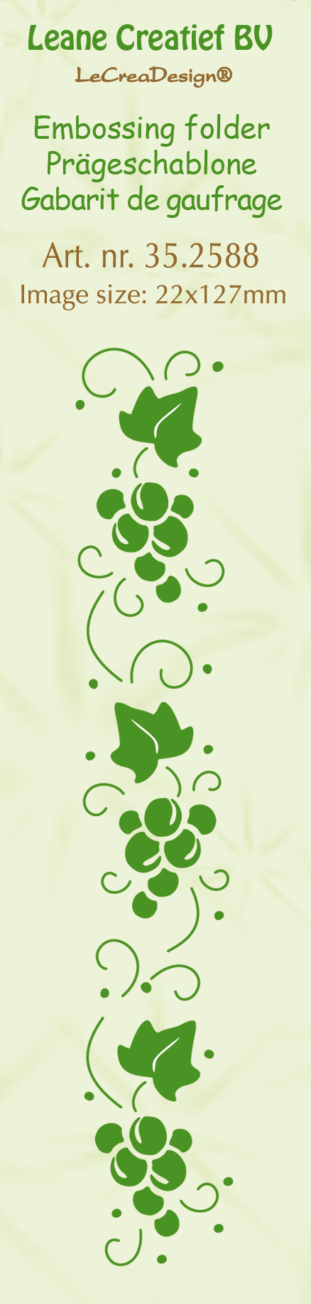35.2588 Folder do embossingu Leane Creatief Border -winogrona