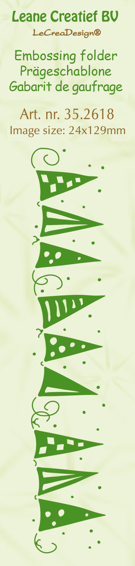 35.2618 Folder do embossingu Leane Creatief Border -flagi