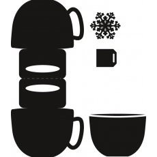 CR1376 Wykrojniki Craftables- Torebka Topper - kubek 