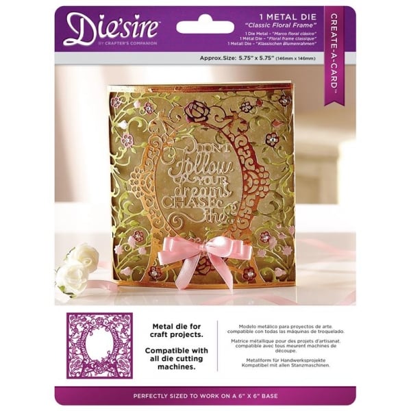 DS-CAD-CLFRA Wykrojnik Die'sire Create-A-Card- Classic Floral Frame