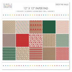 SCPAD033X16  Zestaw papierów 30,5cm x 30,5cm - Deck The Halls