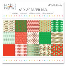 SCPAD036X16  Zestaw papierów 15cm x 15cm - Jingle Bells