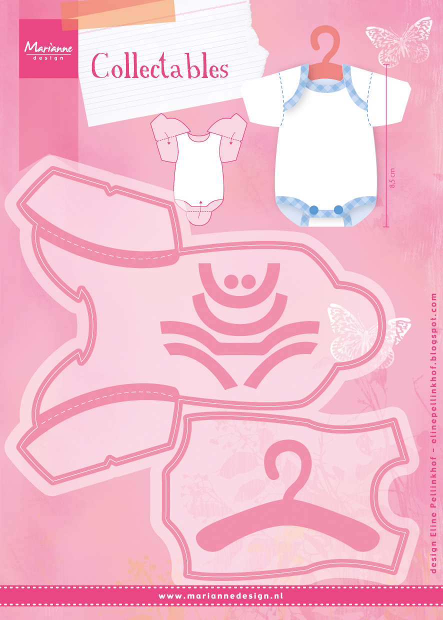 COL1419 wykrojnik Marianne Design Collectable - Eline's Baby Onesie