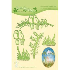 45.3073 Wykrojniki Leane Creatief -ptaszki i gałązki